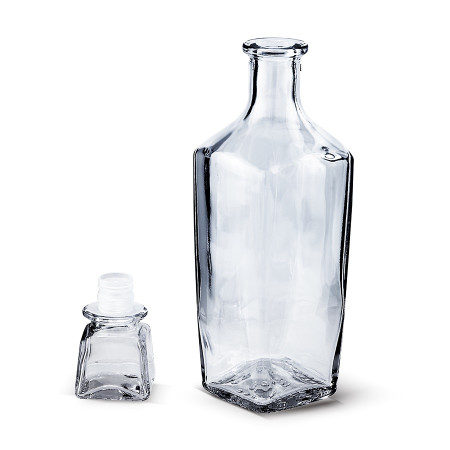 Бутылка (штоф) "Элегант" стеклянная 0,5 литра с пробкой  в Вологде